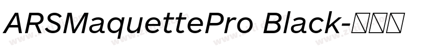 ARSMaquettePro Black字体转换